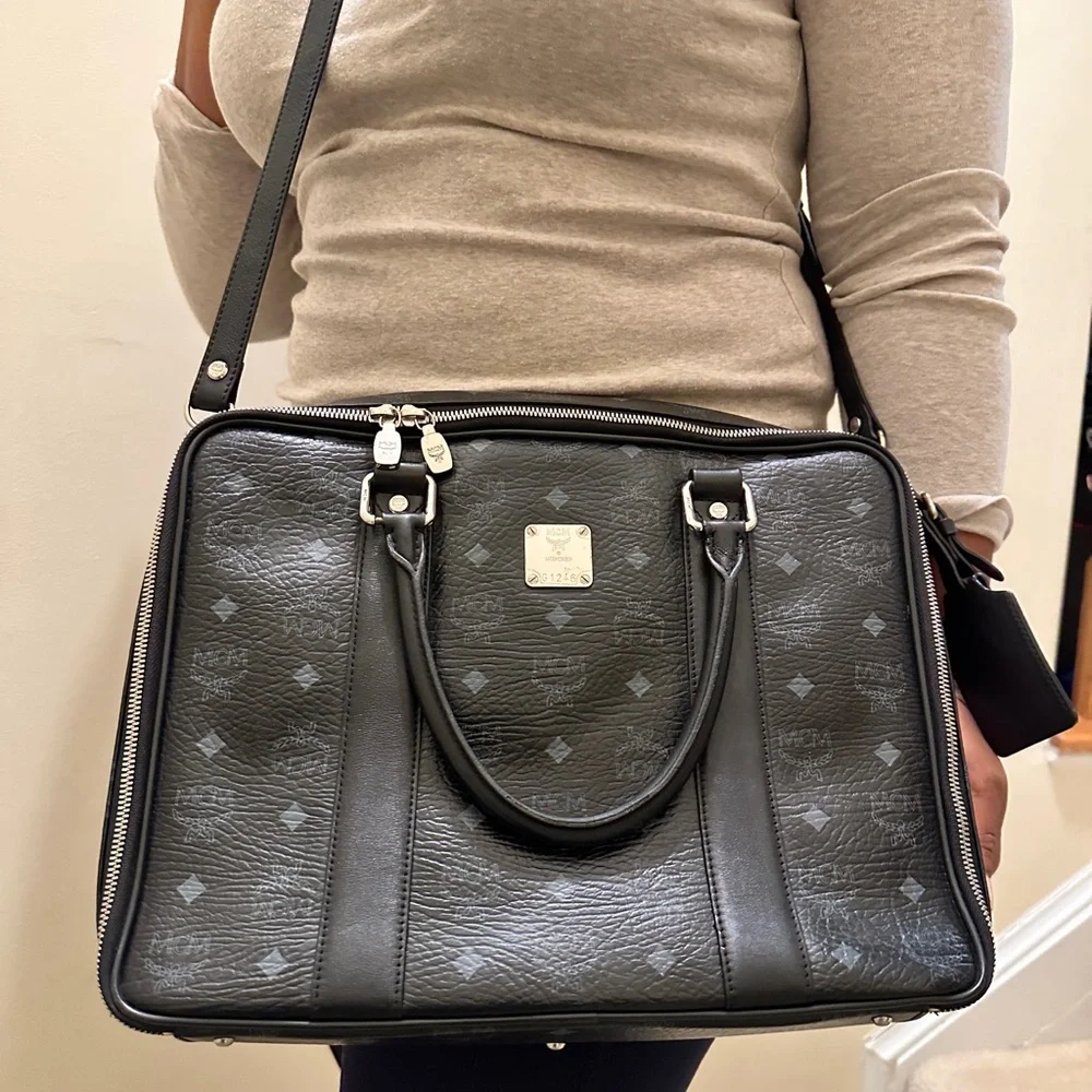 Black Leather Men's Bag